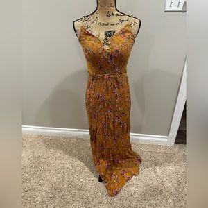Patrons of Peace Mustard Floral Maxi Dress
